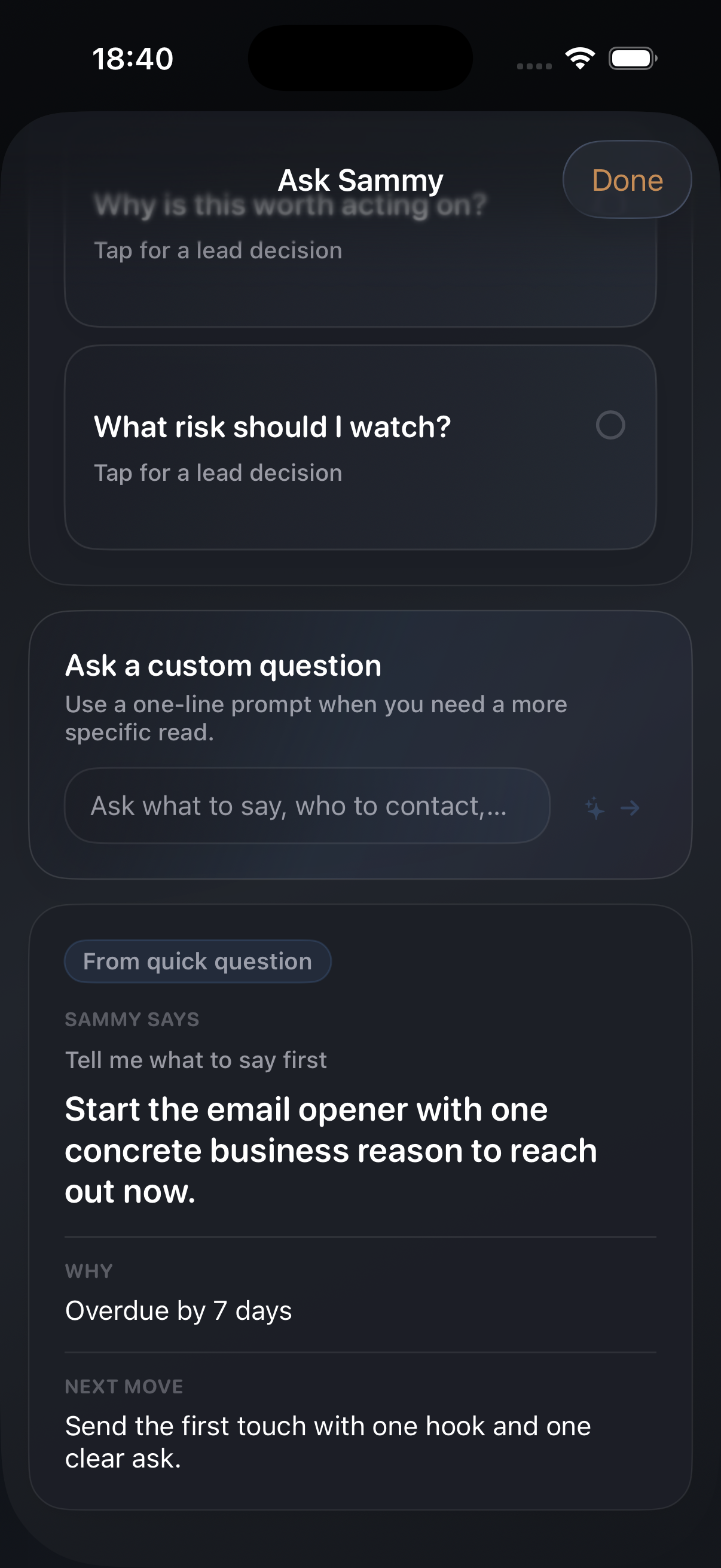 Ask Sammy screenshot