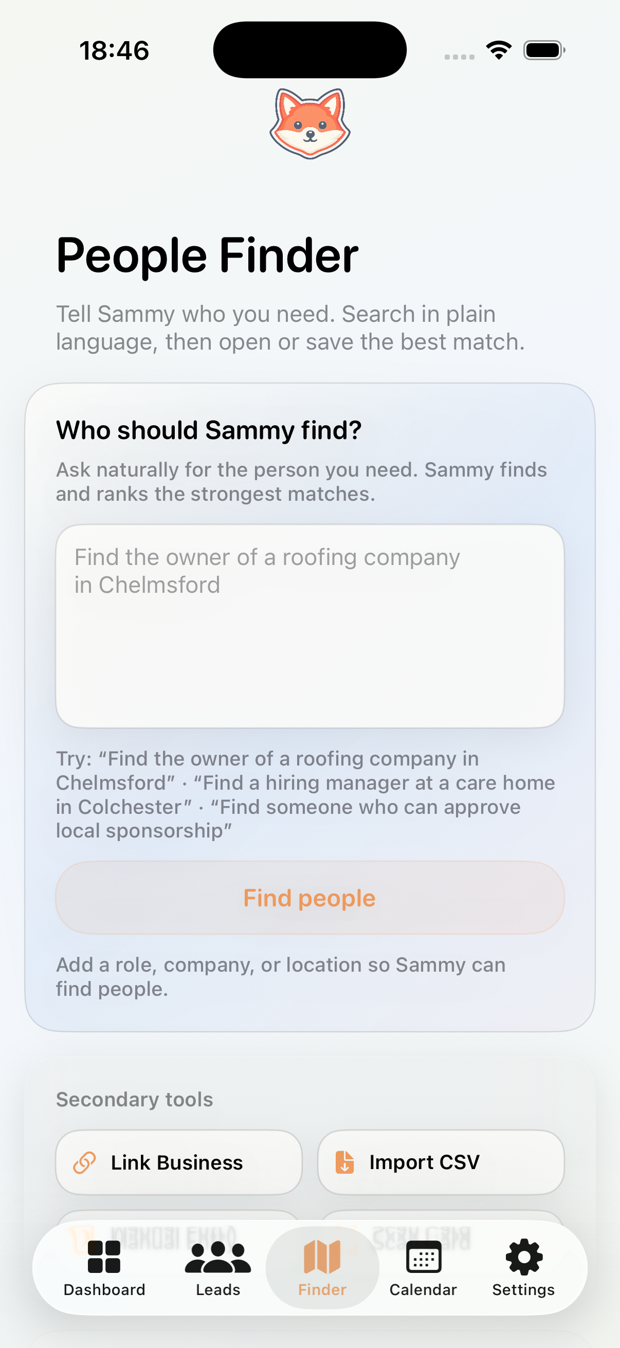 People Finder screenshot